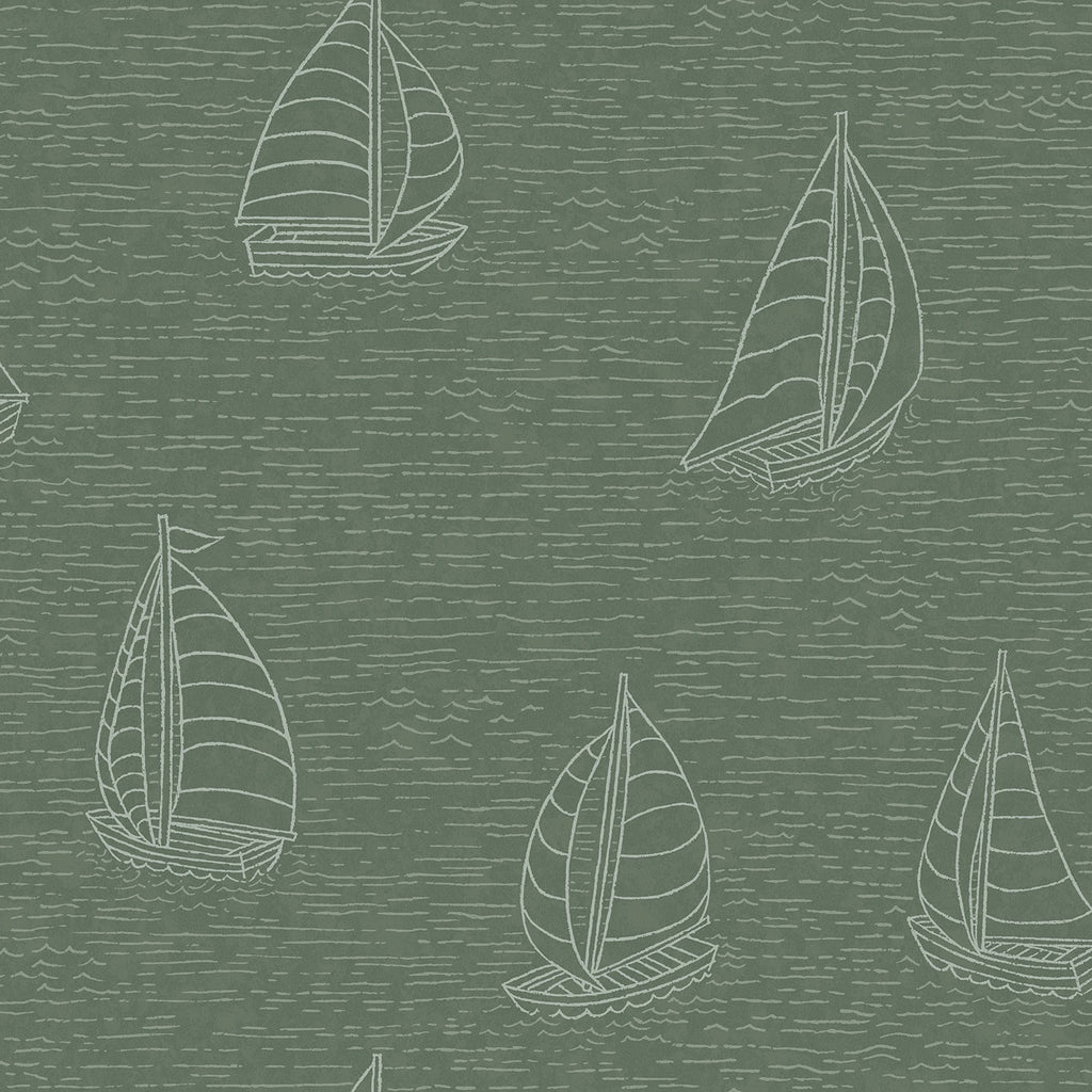 Eijffinger behang Explore 323015 boats dark green