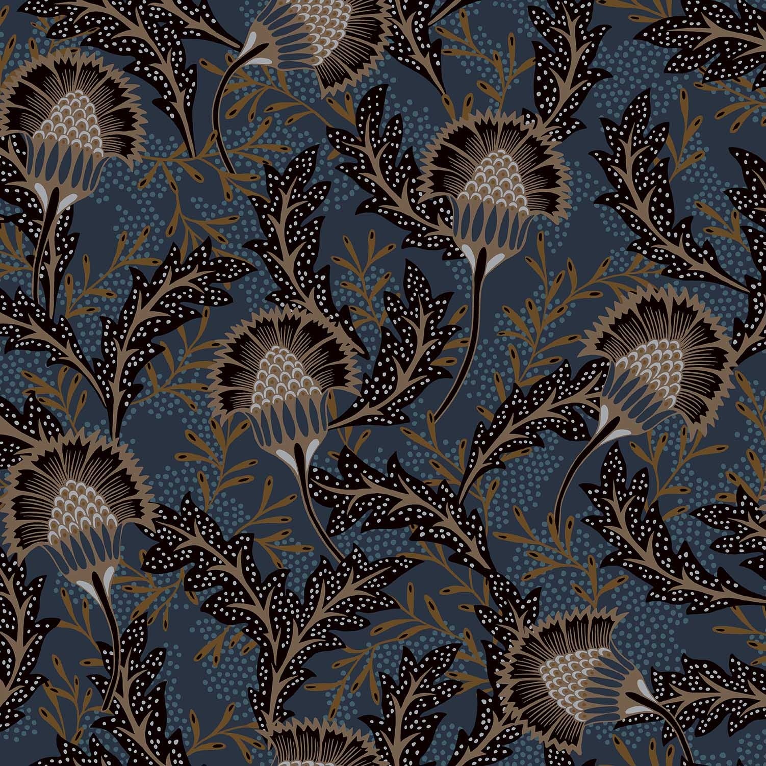 Eijffinger behang Solange 340215 midnight blue