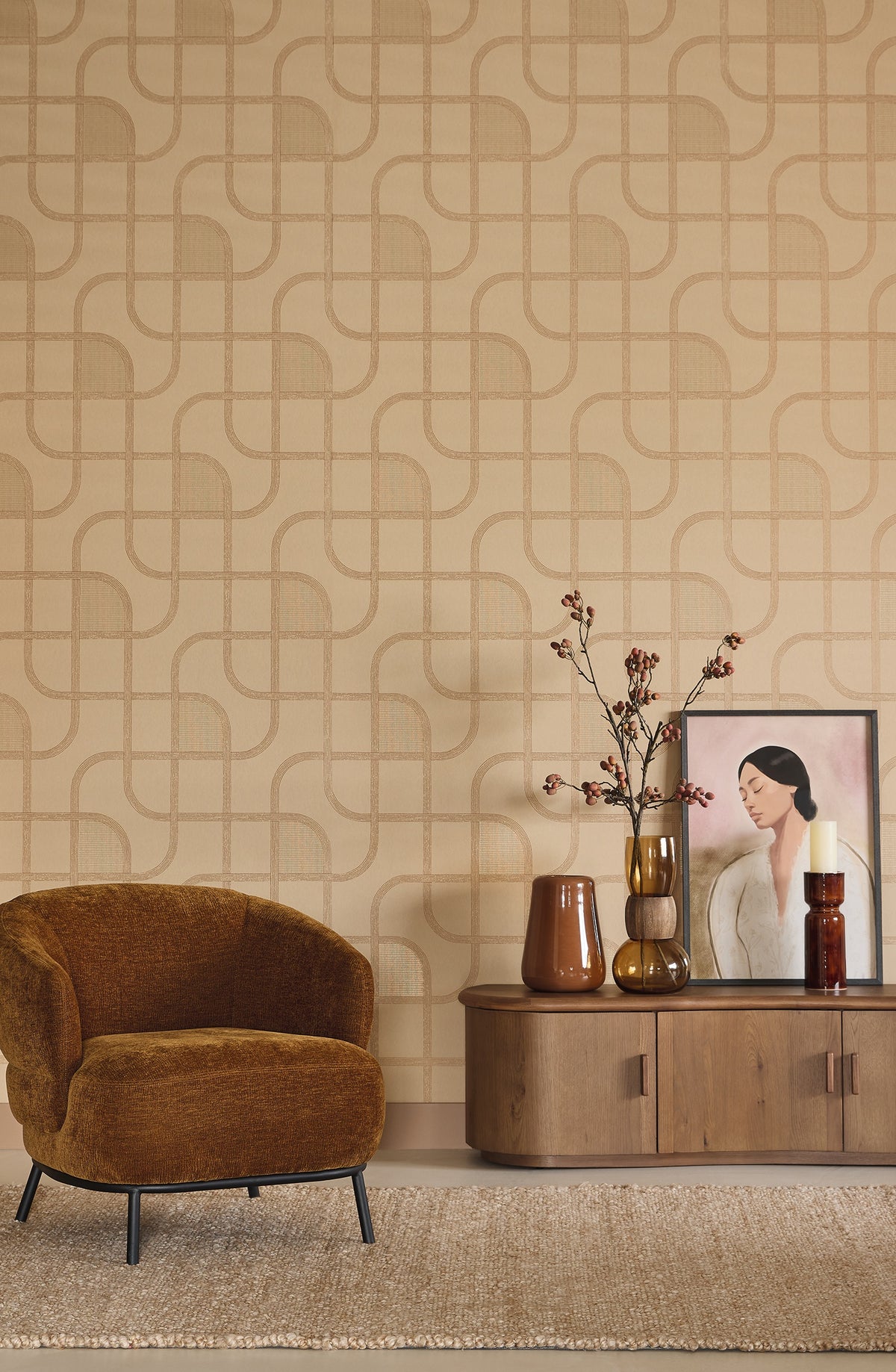 Eijffinger behang Calm Crafted 363264 in interieur