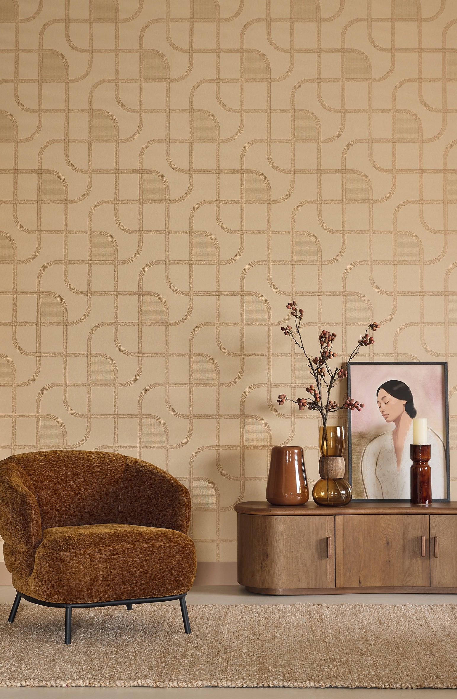 Eijffinger behang Calm Crafted 363264 in interieur