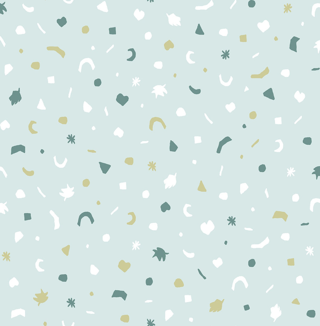 Eijffinger behang Mini Me 399102 scatter groen blauw