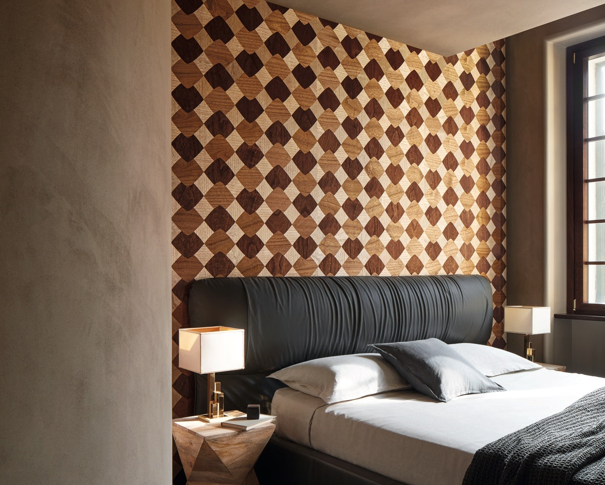 Élitis Marqueteries Le Jeu de Dame RM 1039 70 in een sfeervol interieur