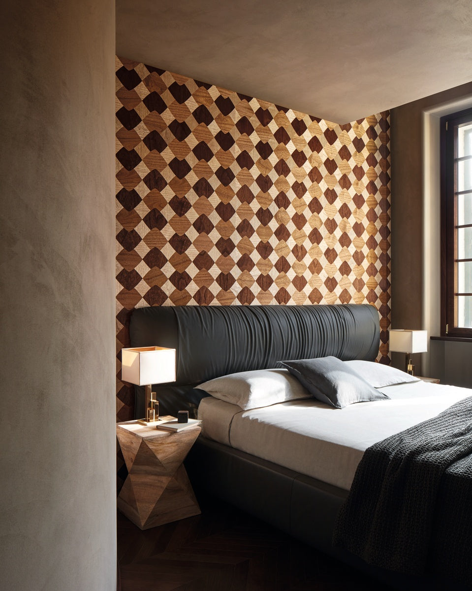 Élitis Marqueteries Le Jeu de Dame RM 1039 70 in een sfeervol interieur