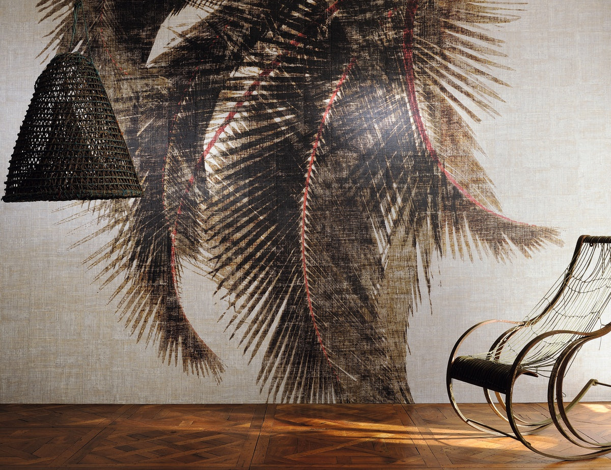 Élitis Raffia & Madagascar Cuba Libre VP 603 01 in een sfeervol interieur
