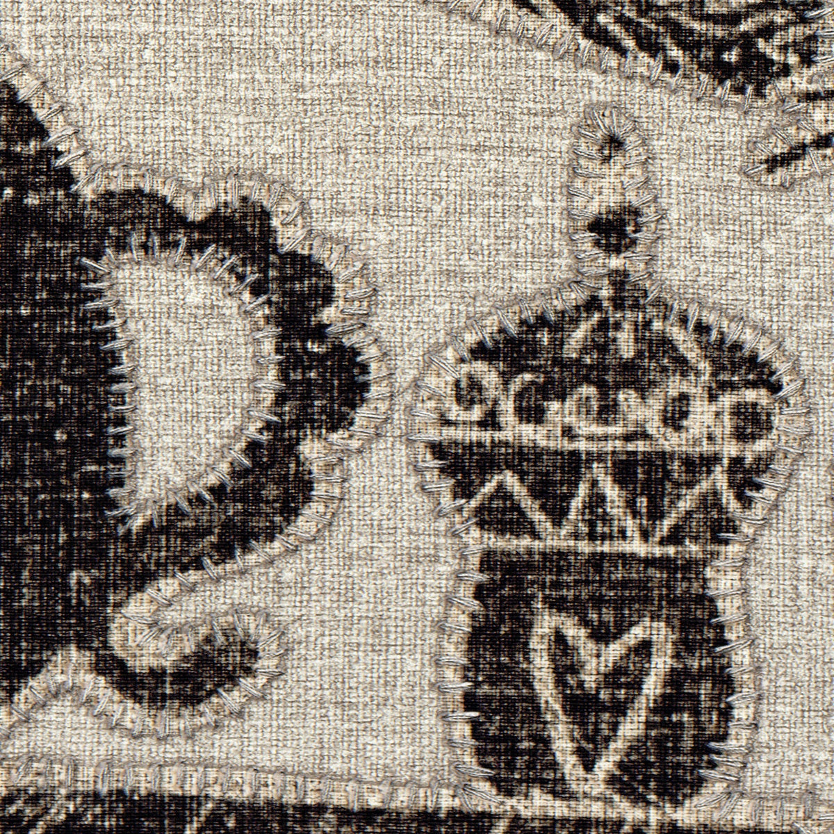 Élitis Lins Brodés Paros VP 954 03 – dessin en kleur van dichtbij