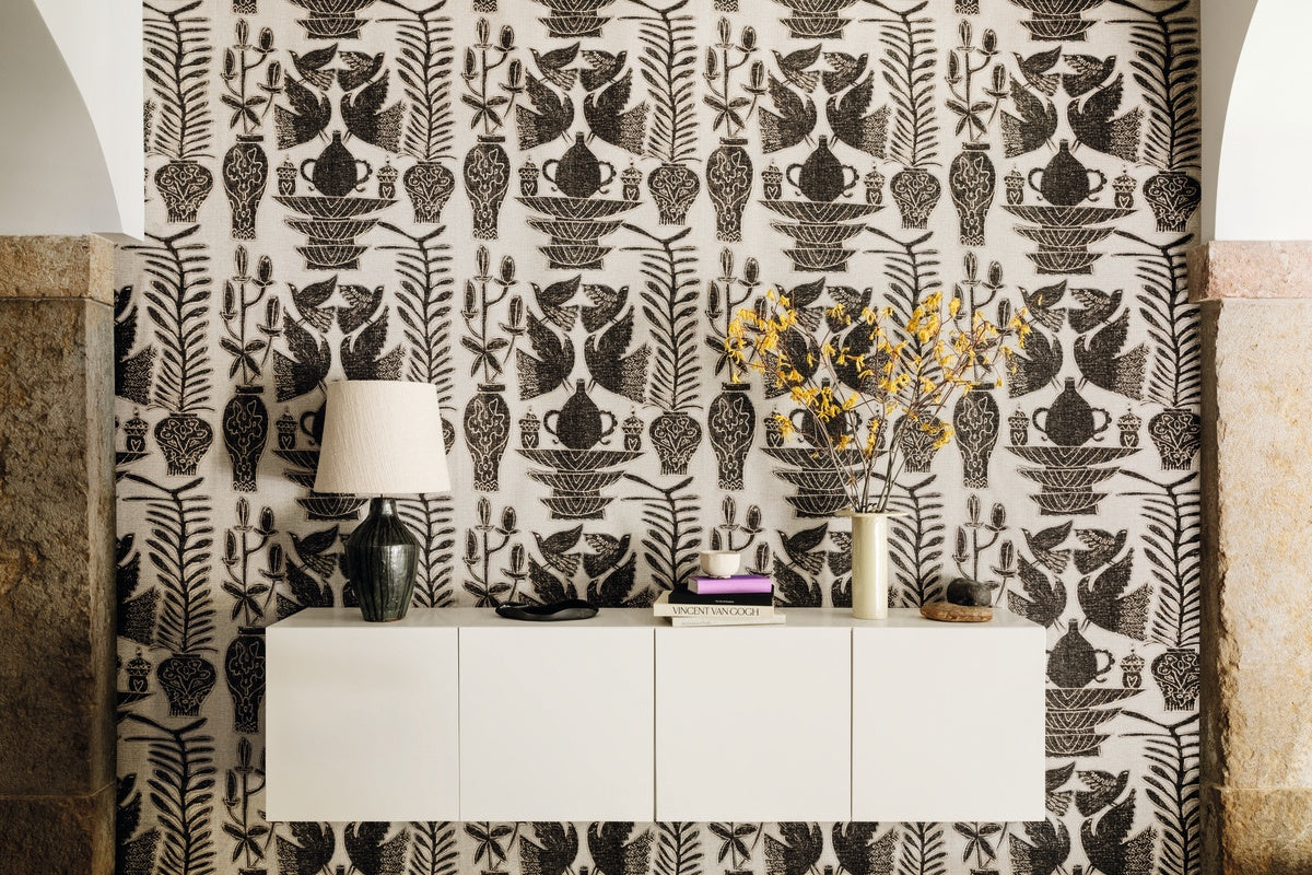 Élitis Lins Brodés Paros VP 954 03 in een sfeervol interieur