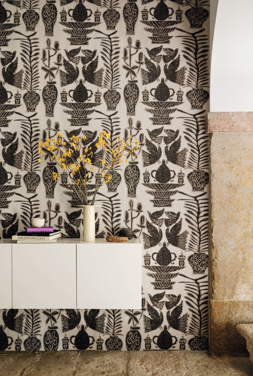 Élitis Lins Brodés Paros VP 954 03 in een sfeervol interieur