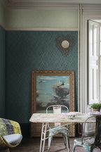 Farrow & Ball Amime 4404 behang in een eetkamer, sfeerbeeld 3