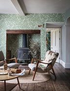 Farrow & Ball Atacama 58-04 behang in een woonkamer