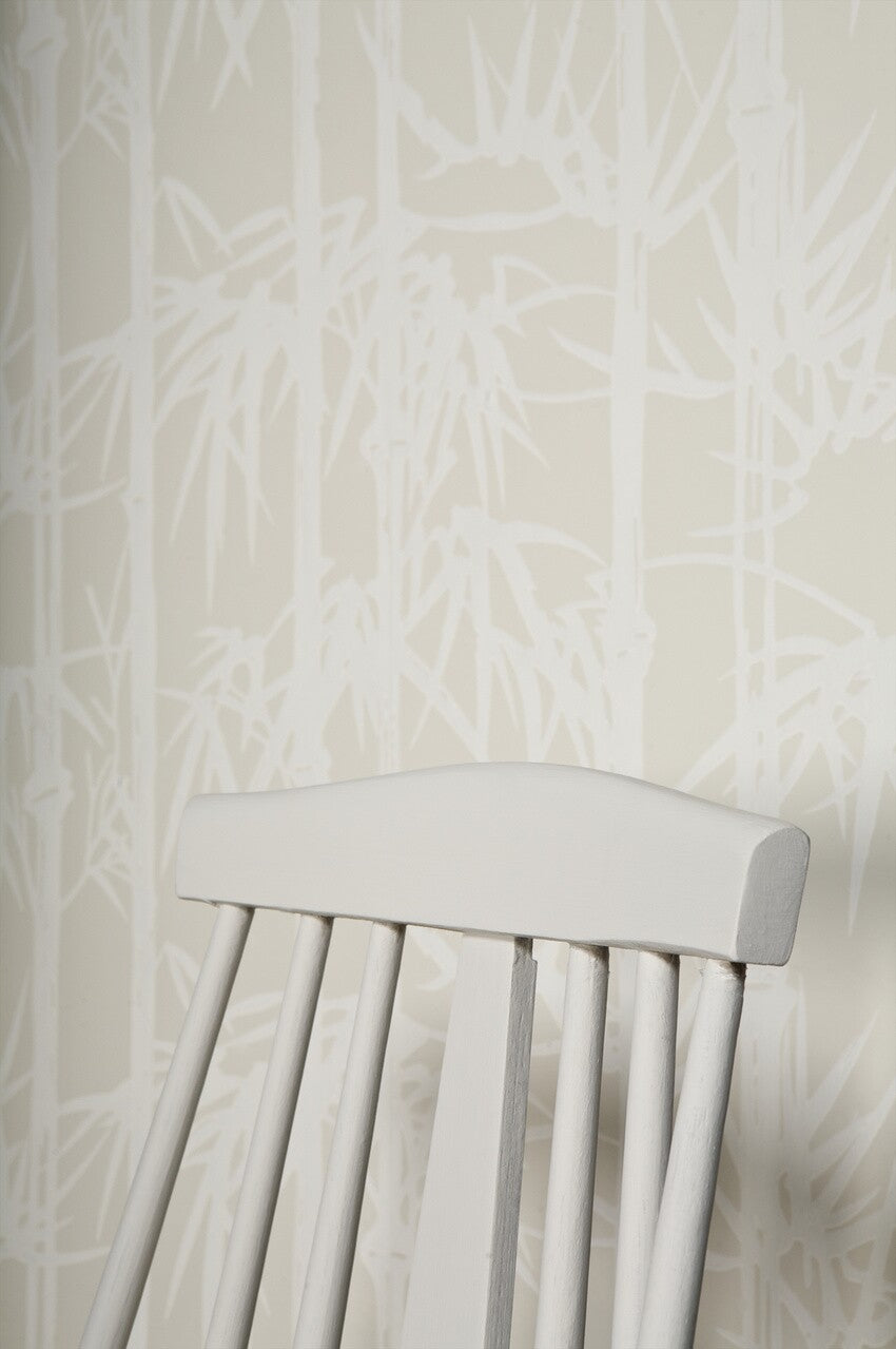 Farrow & Ball Bamboo Papers BP 2107 behang in een interieur