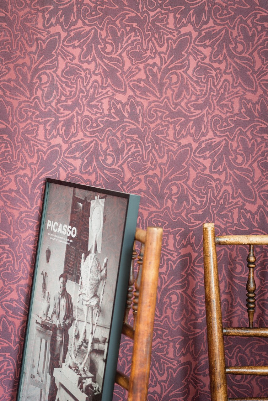 Farrow & Ball Feuille 4904 behang in een interieur