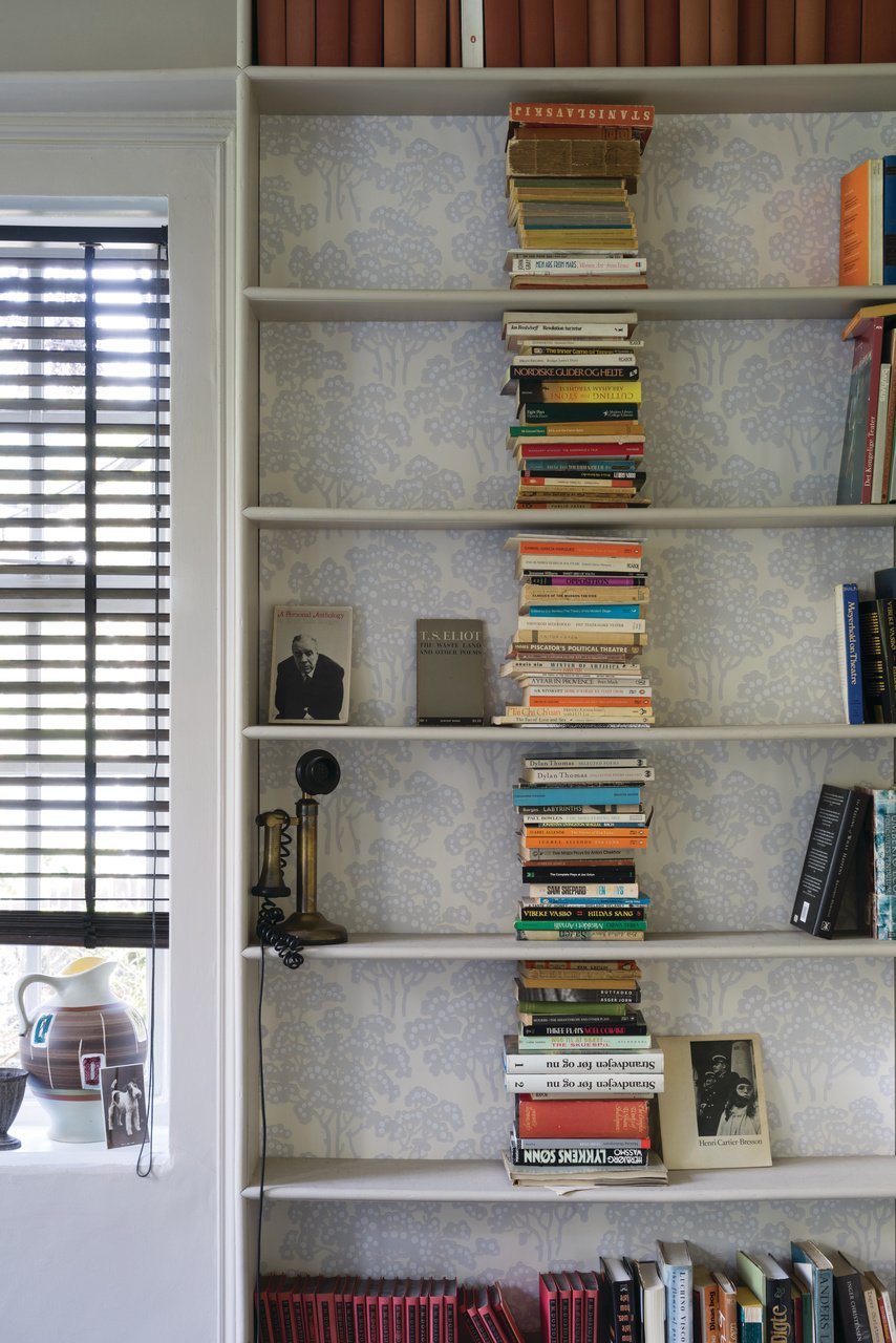 Farrow & Ball Hornbeam 5001 behang sfeerbeeld