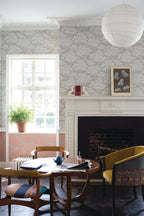 Farrow & Ball Hornbeam 5004 behang sfeerbeeld