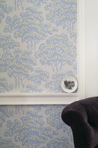 Farrow & Ball Hornbeam 5006 behang sfeerbeeld