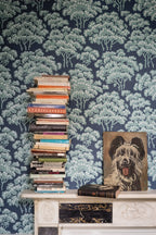 Farrow & Ball Hornbeam 5007 behang sfeerbeeld