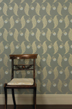 Farrow & Ball Rosslyn Papers BP 1938 behang in een woonkamer, sfeerbeeld 2