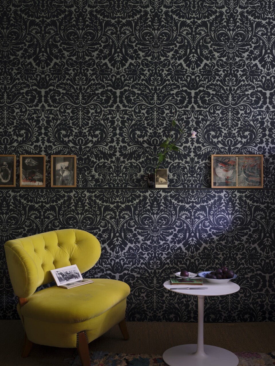 Farrow & Ball Silvergate BP 878 behang in een interieur