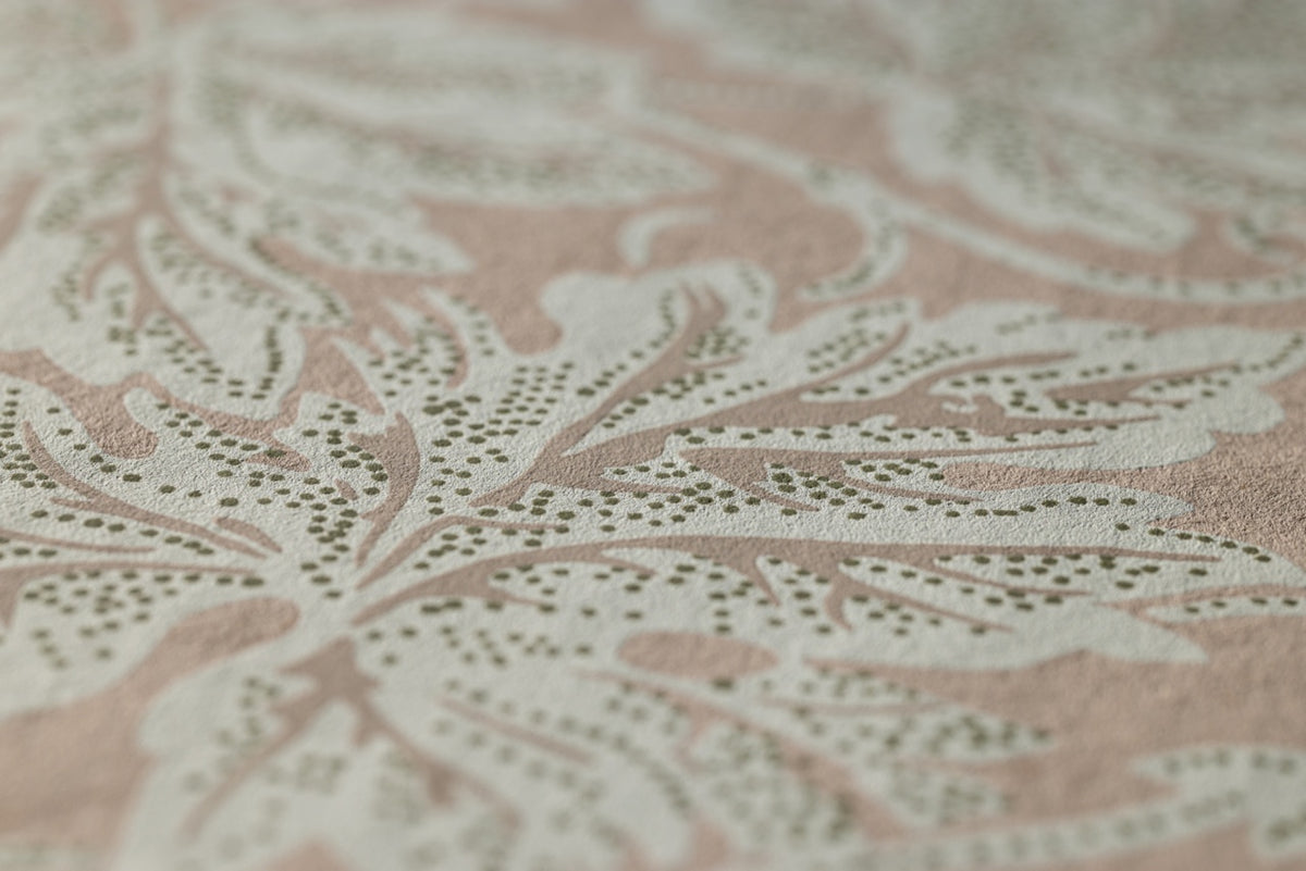 Farrow & Ball The Heritage Papers 6801 Vine Leaf behang, close-up van de print 2