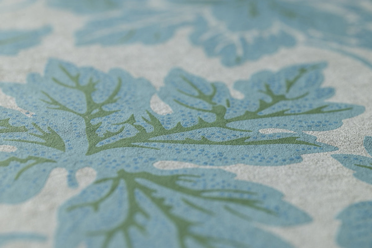 Farrow & Ball The Heritage Papers 6803 Vine Leaf behang, close-up van de print 2