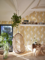 Farrow & Ball Wisteria BP 2212 behang in een woonkamer, sfeerbeeld 3