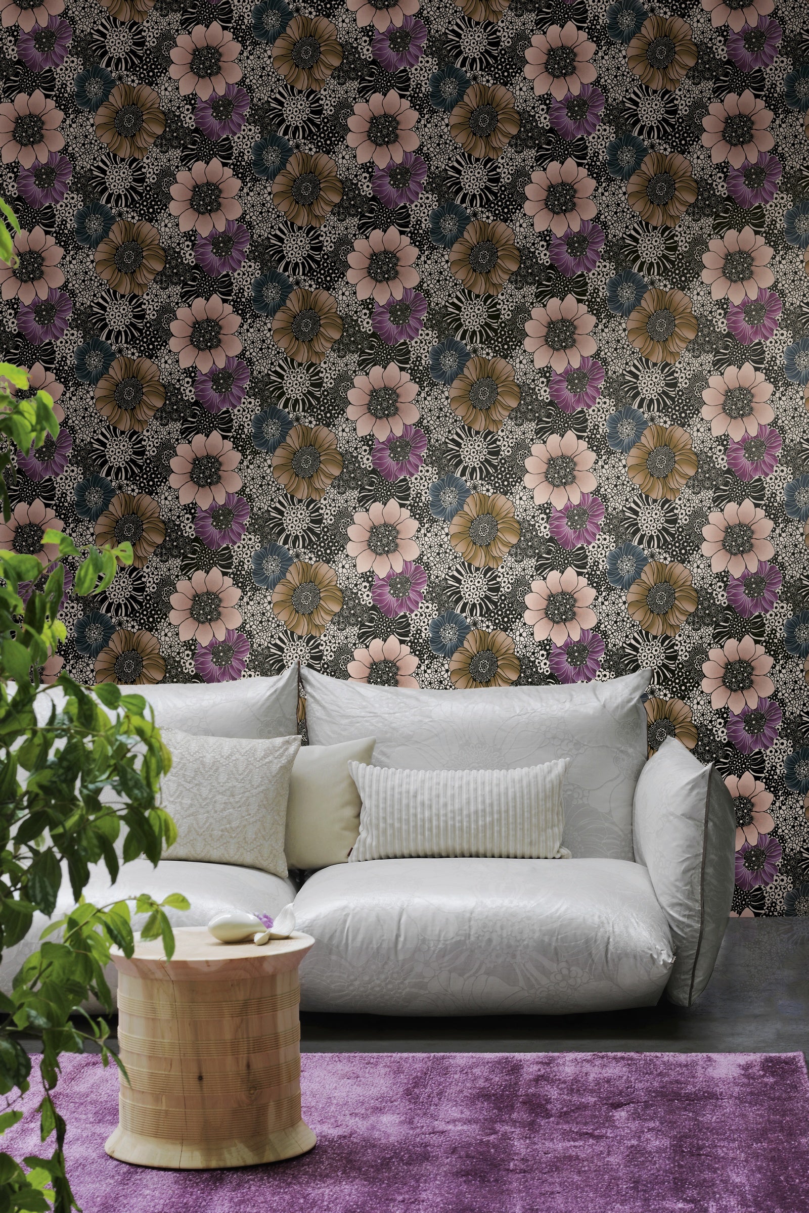 Hookedonwalls Missoni Home 10001 behang sfeerbeeld
