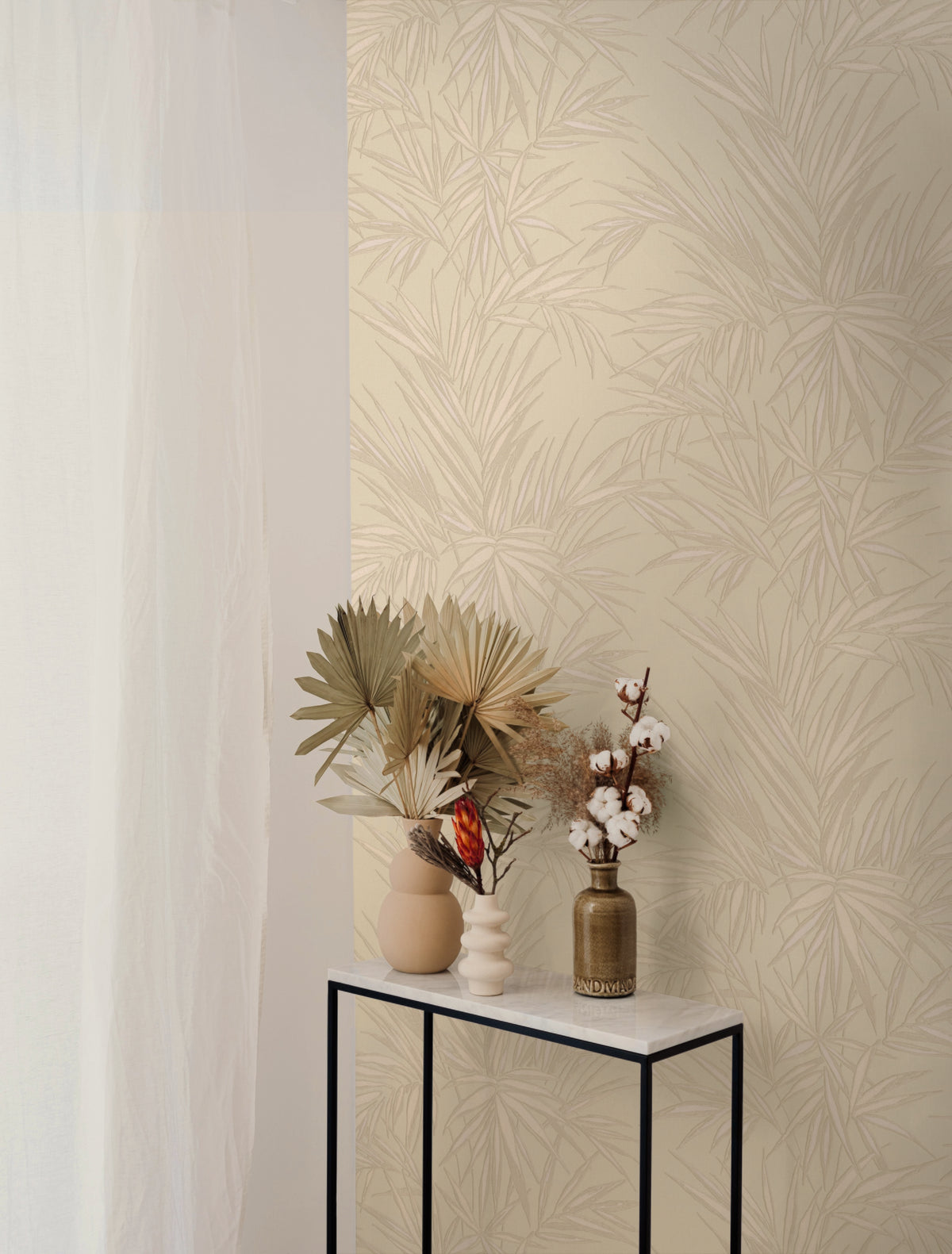 Hookedonwalls Tropical Weave Kenzia 18818 behang sfeerbeeld