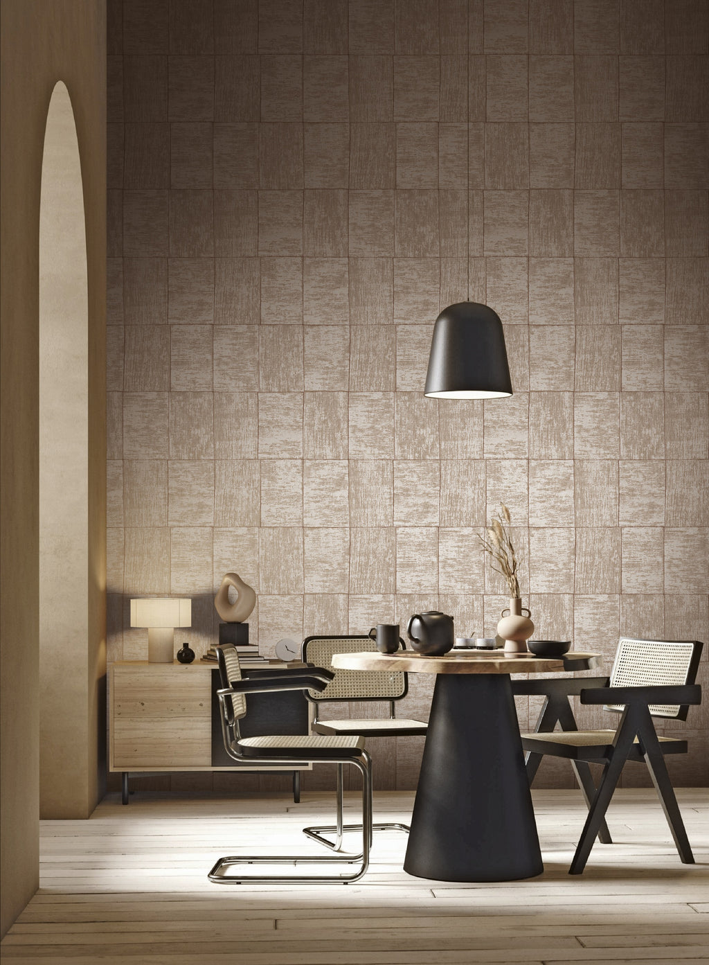 Hookedonwalls Cabane Medinilla 20932 behang sfeerbeeld