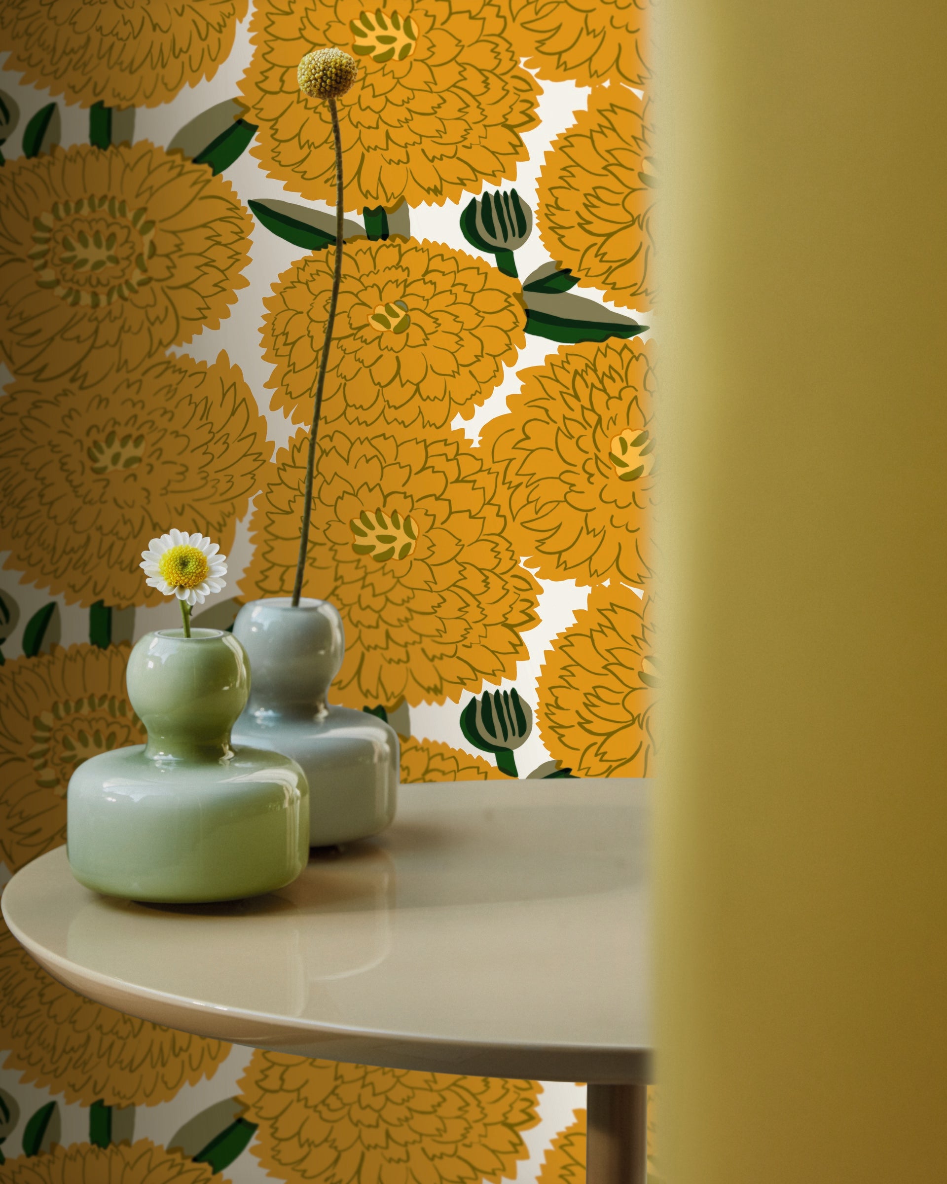 Hookedonwalls Marimekko Volume 06 Primavera 25107 behang sfeerbeeld