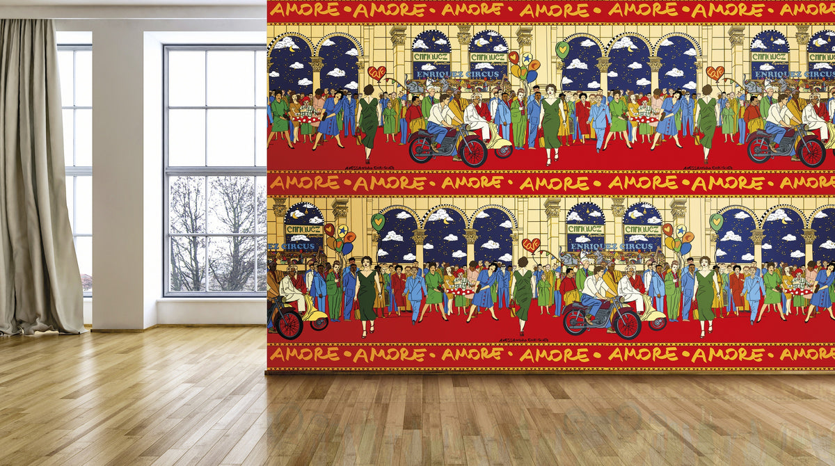 Hookedonwalls Enriquezland Milano 25520 behang sfeerbeeld