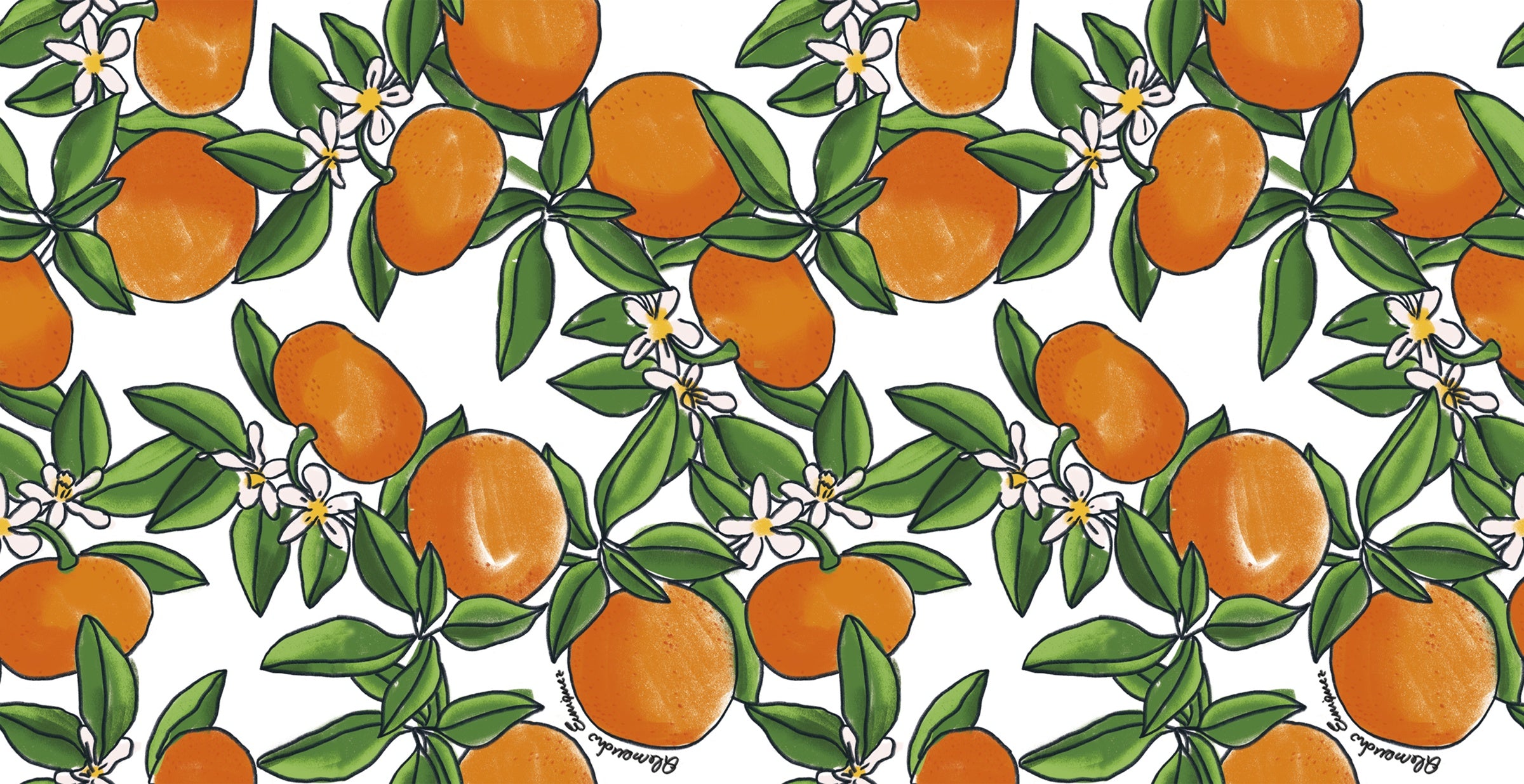 Hookedonwalls Enriquezland Tangerine 25540 behang