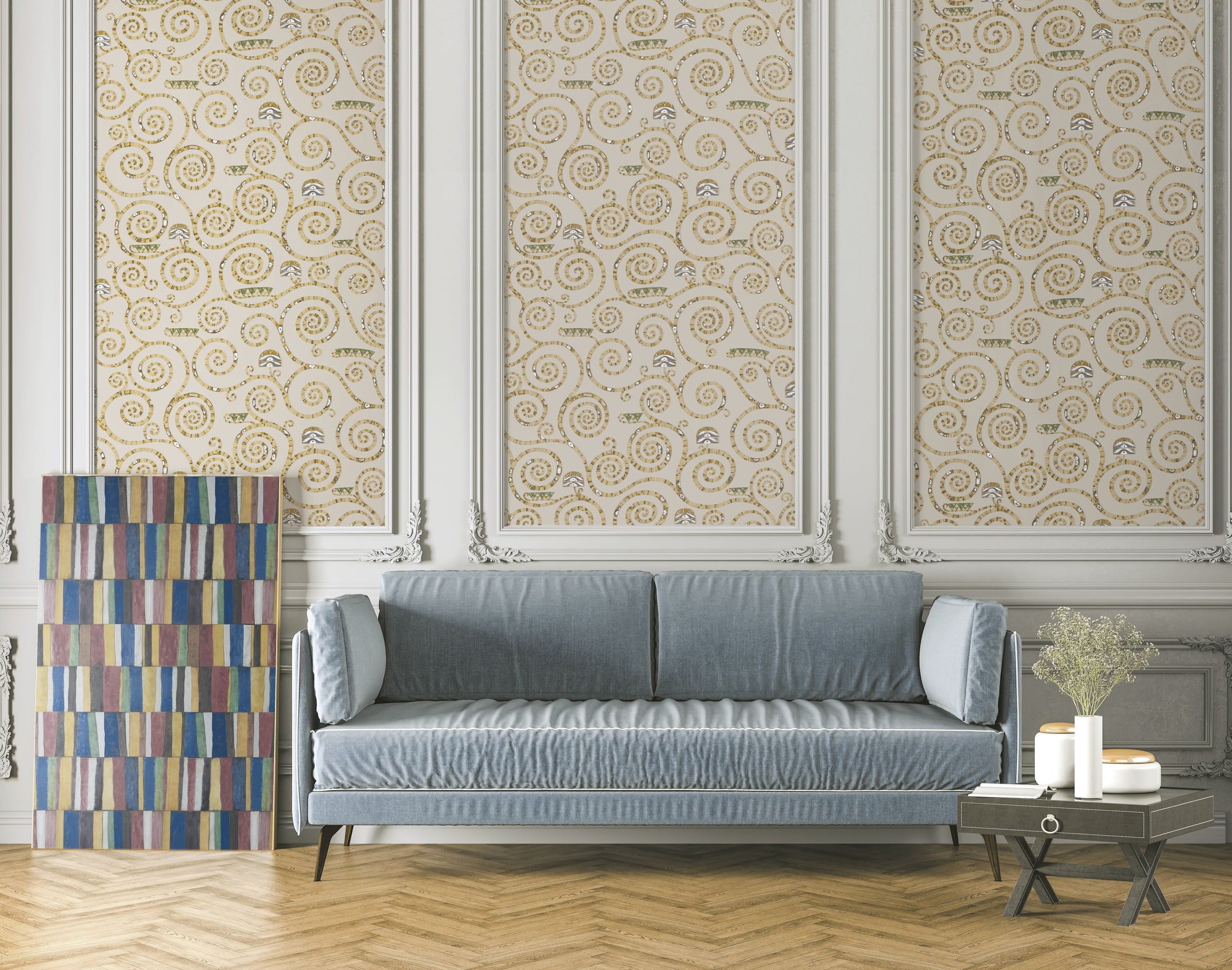 Hookedonwalls Academy Stoclet 25600 behang sfeerbeeld