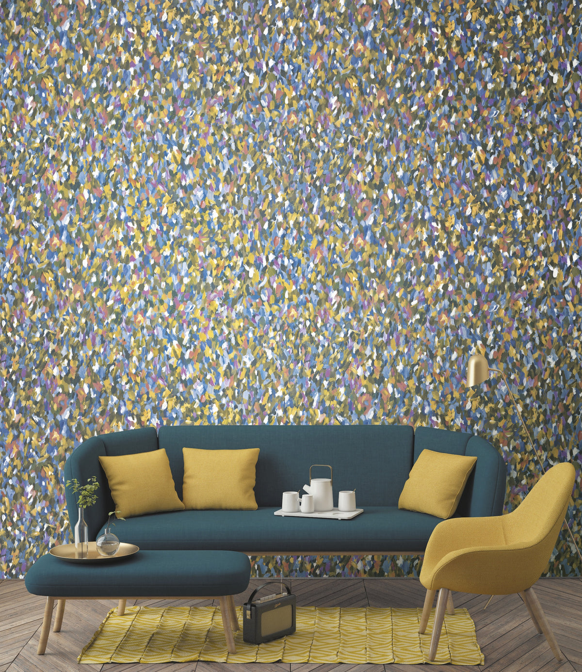 Hookedonwalls Academy Blumen 25650 behang sfeerbeeld