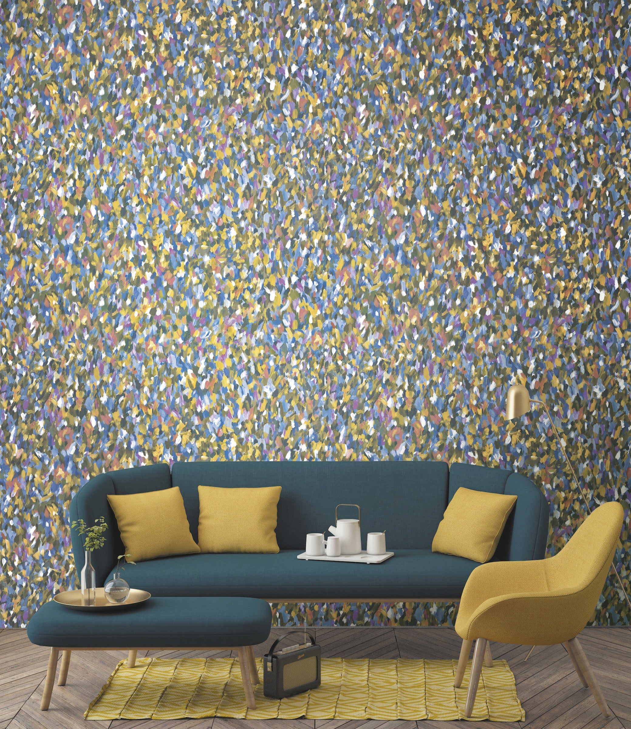 Hookedonwalls Academy Blumen 25650 behang sfeerbeeld