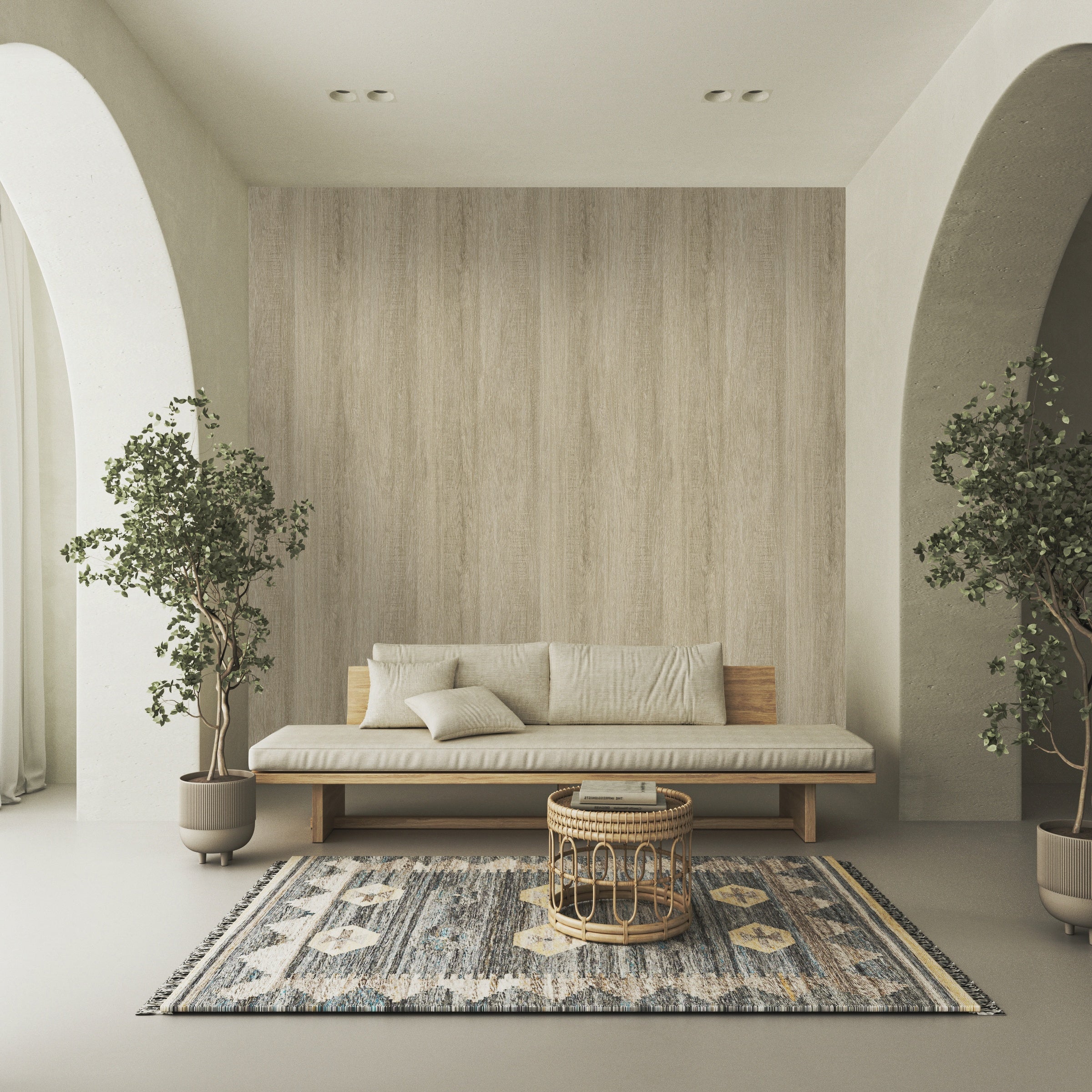 Hookedonwalls Long Island Oak 26210 behang sfeerbeeld