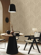 Hookedonwalls Chunky Weaves Damask 30611 behang sfeerbeeld