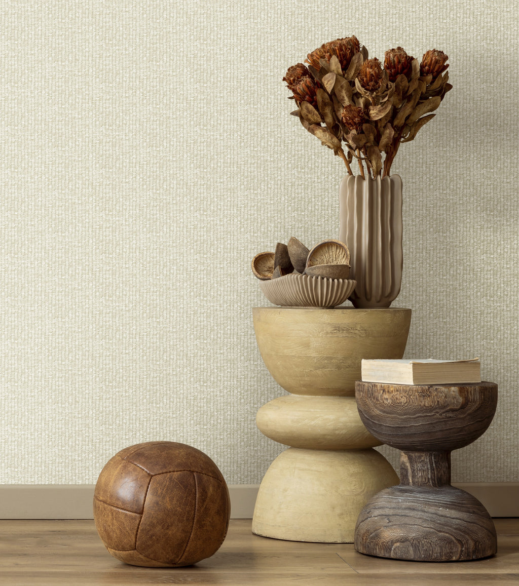 Hookedonwalls Chunky Weaves Jute 30634 behang sfeerbeeld