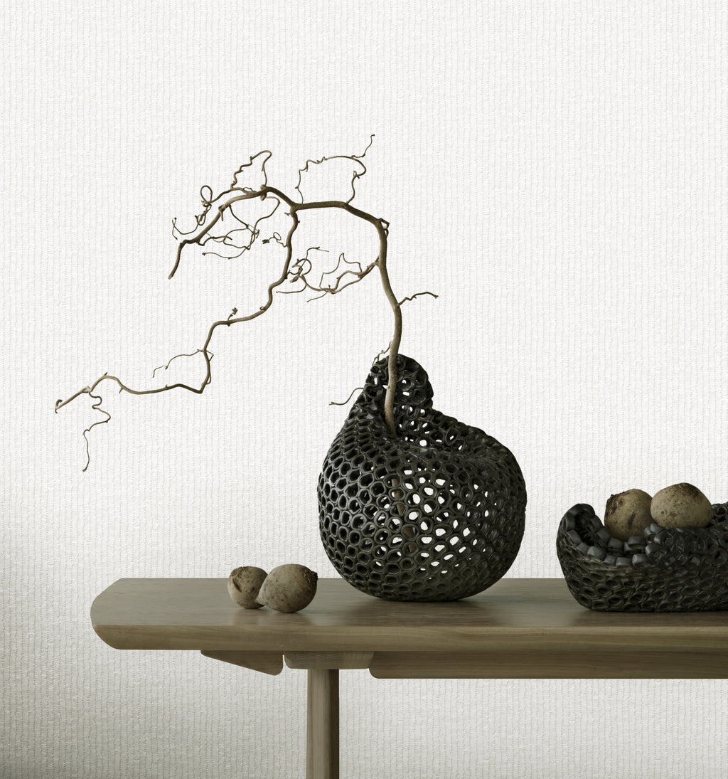 Hookedonwalls Chunky Weaves Ratine 30641 behang sfeerbeeld