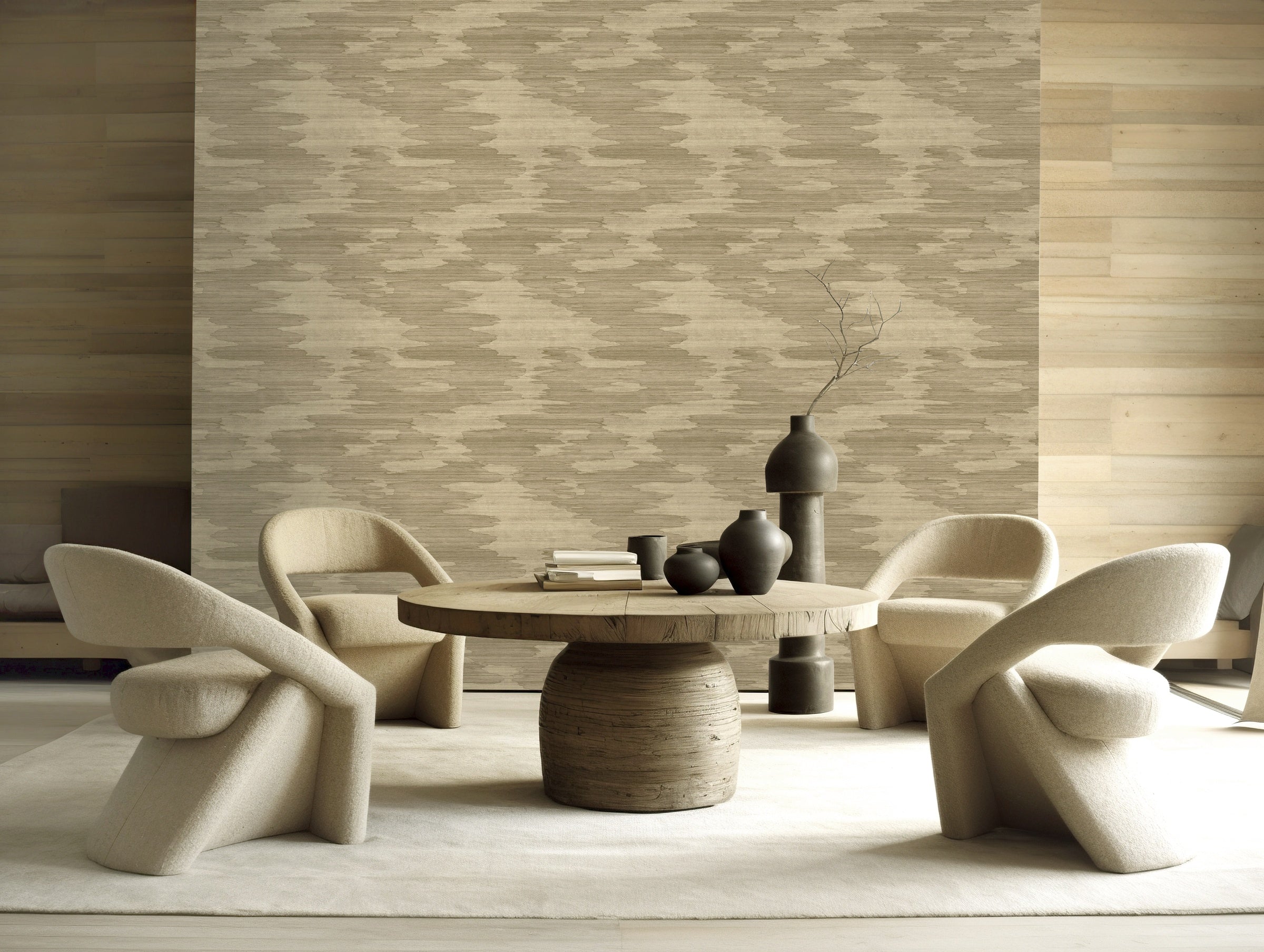 Hookedonwalls Chunky Weaves Ecoline 30660 behang sfeerbeeld