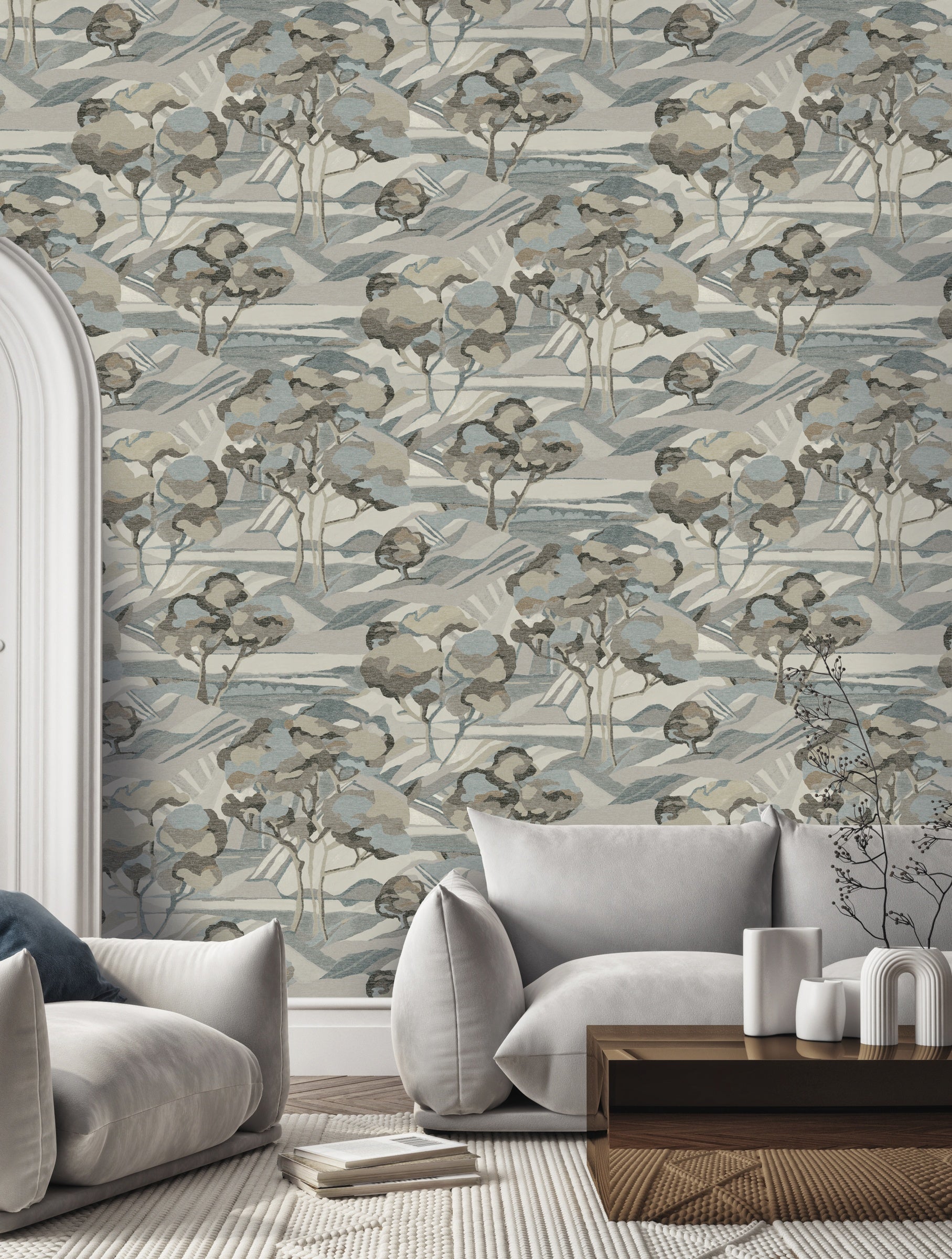Hookedonwalls Natural Chic Mount Etna 32632 behang sfeerbeeld