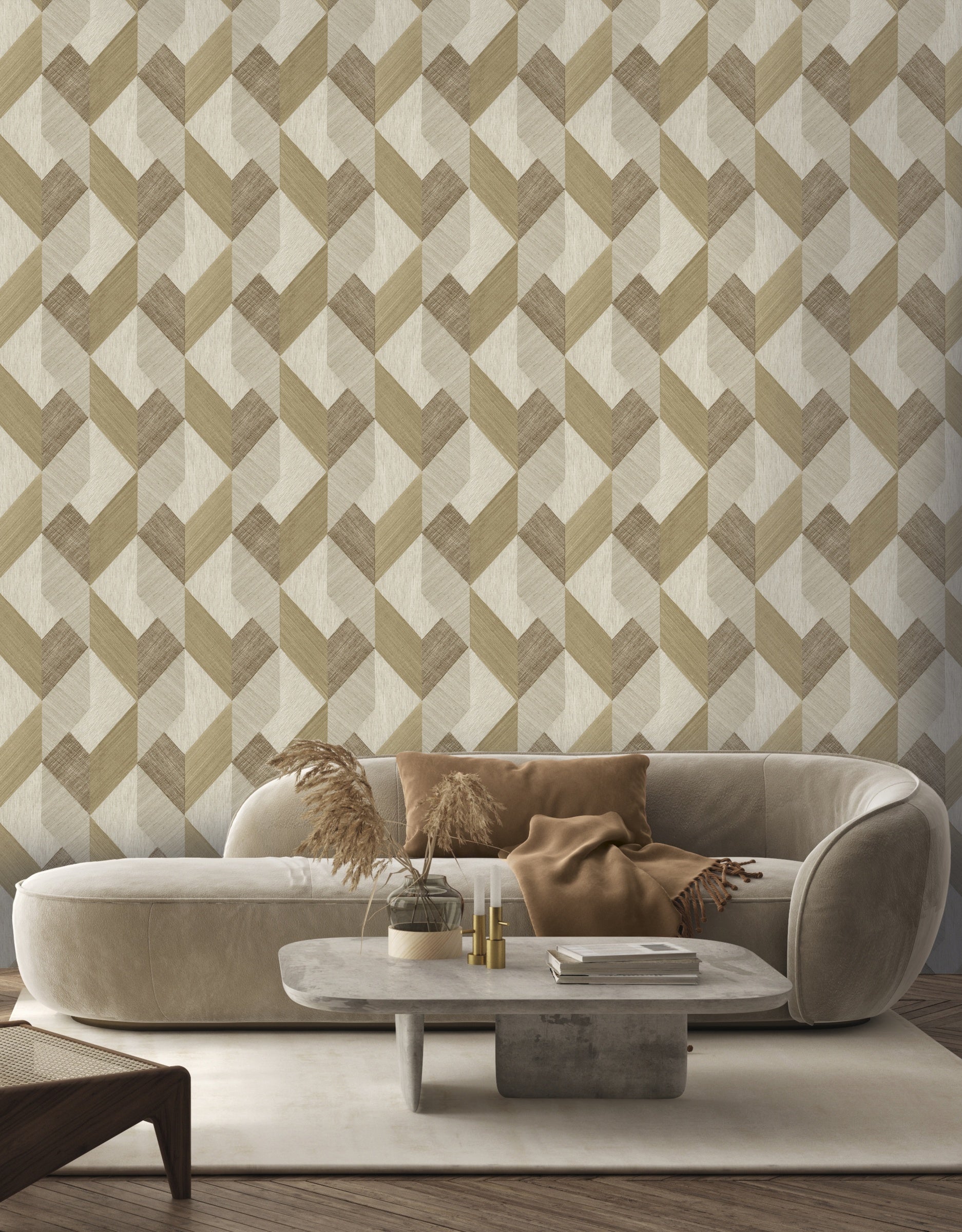 Hookedonwalls Natural Chic Vicentio 32661 behang sfeerbeeld