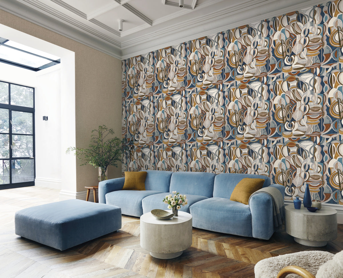 Hookedonwalls Linen Lyrics Eclettico 34743 behang sfeerbeeld