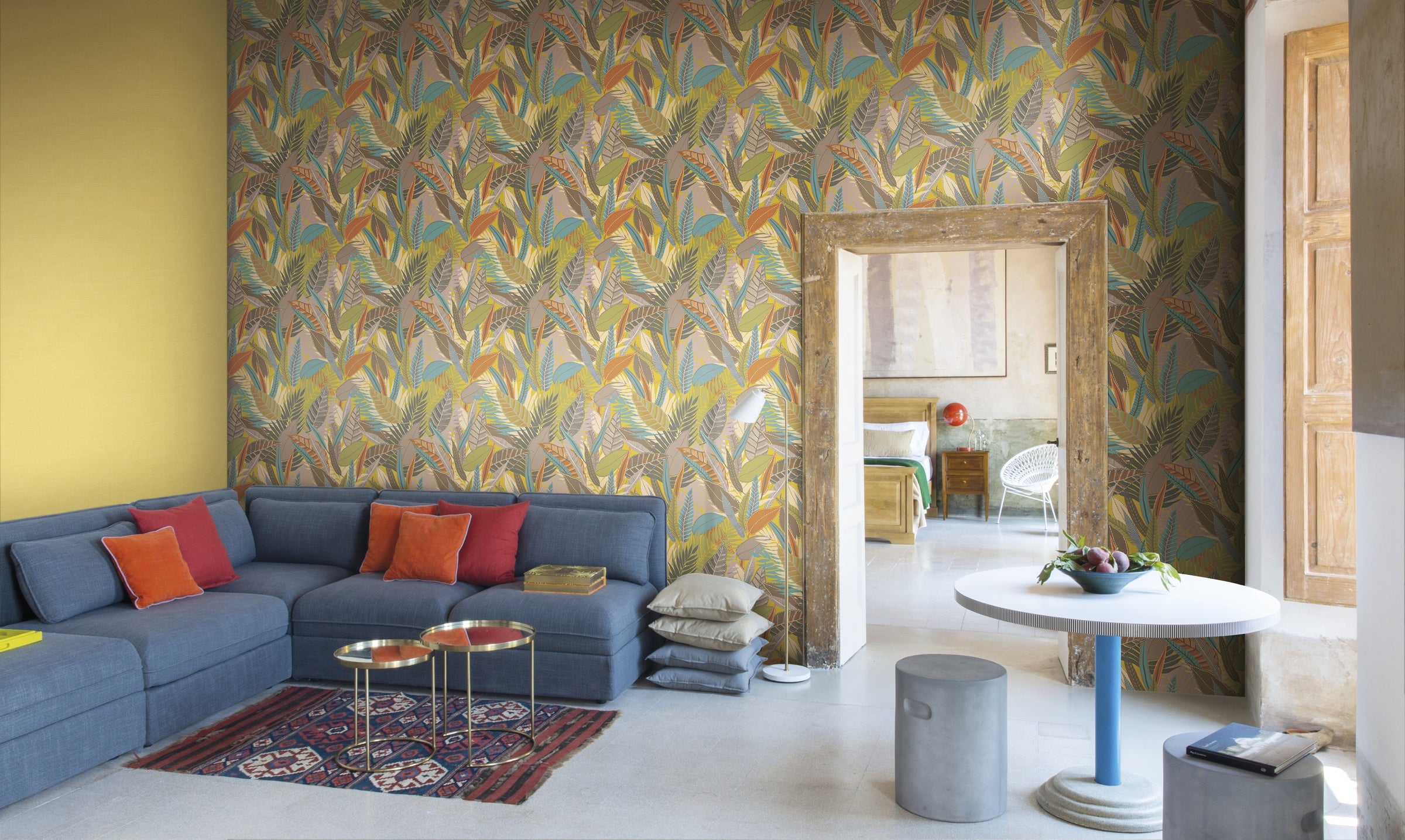 Hookedonwalls Linen Lyrics Kongo 34751 behang sfeerbeeld
