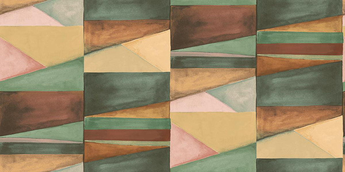 Hookedonwalls Silhouette Color Blocks 34835 behang