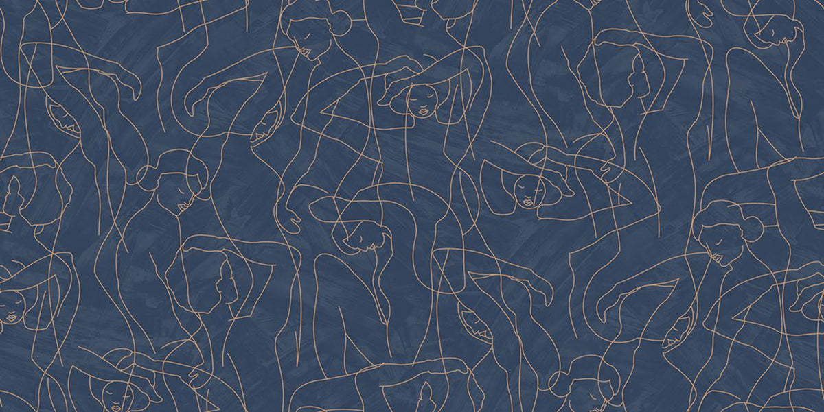 Hookedonwalls Silhouette Model Lines 34840 behang