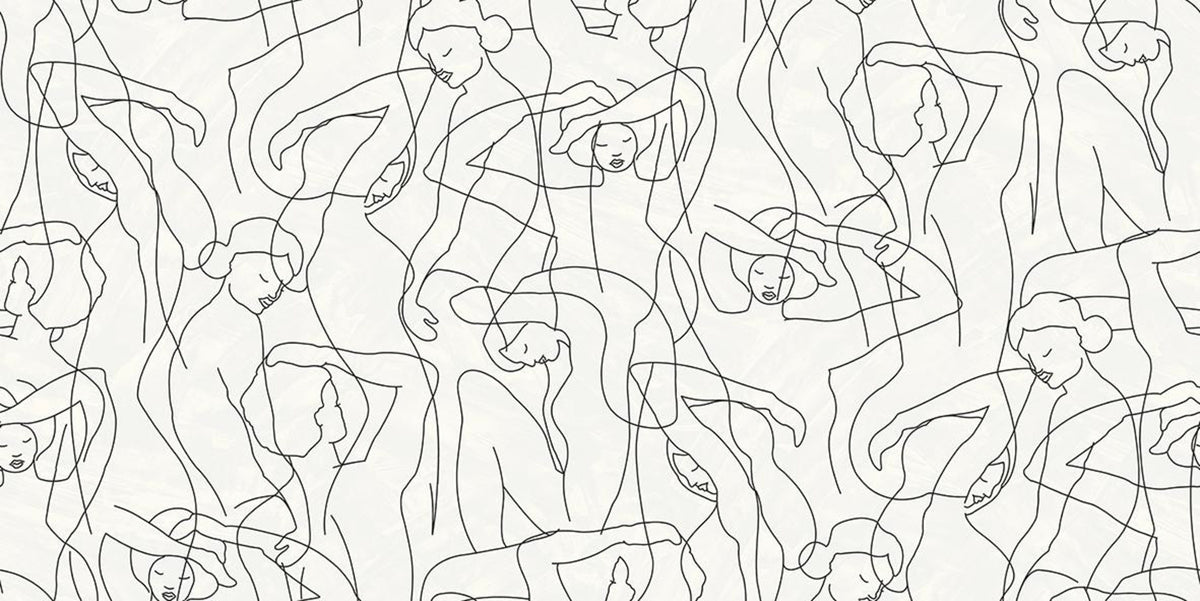 Hookedonwalls Silhouette Model Lines 34845 behang