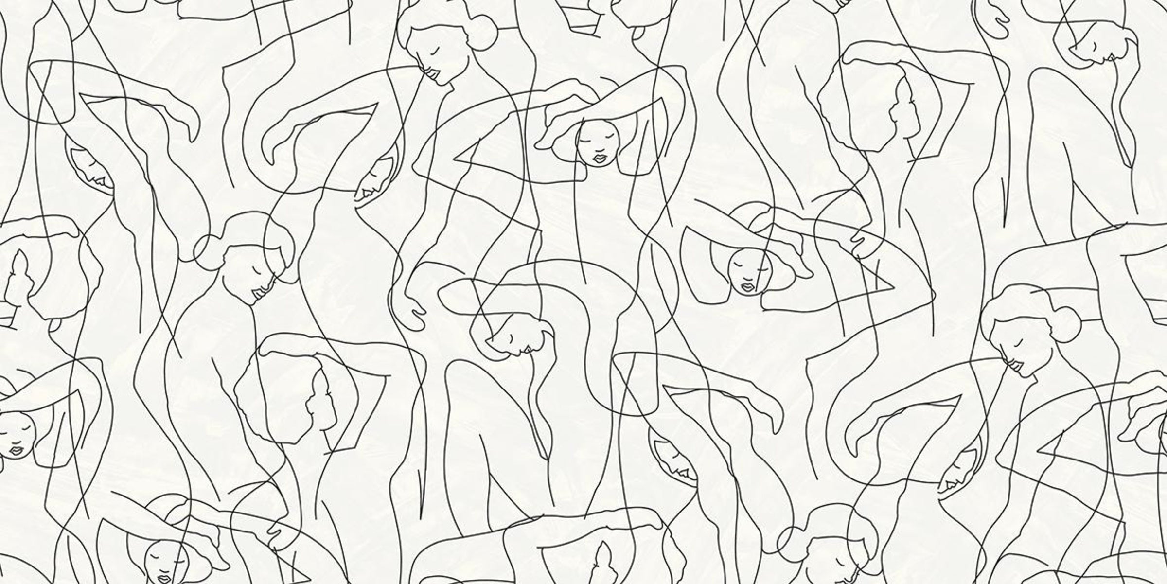 Hookedonwalls Silhouette Model Lines 34845 behang