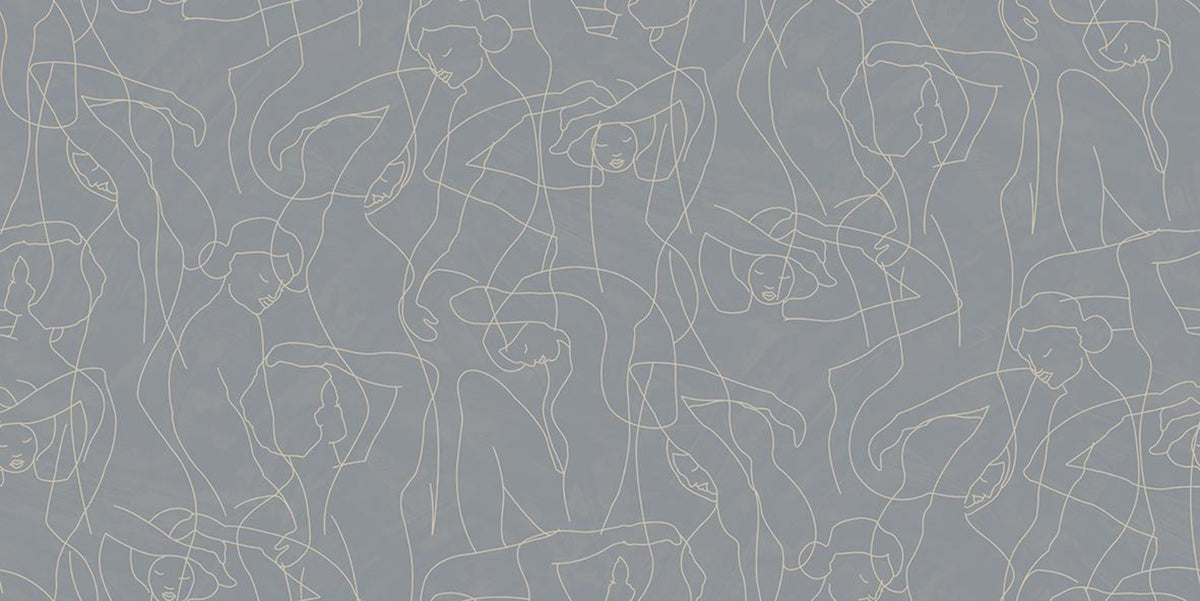 Hookedonwalls Silhouette Model Lines 34846 behang