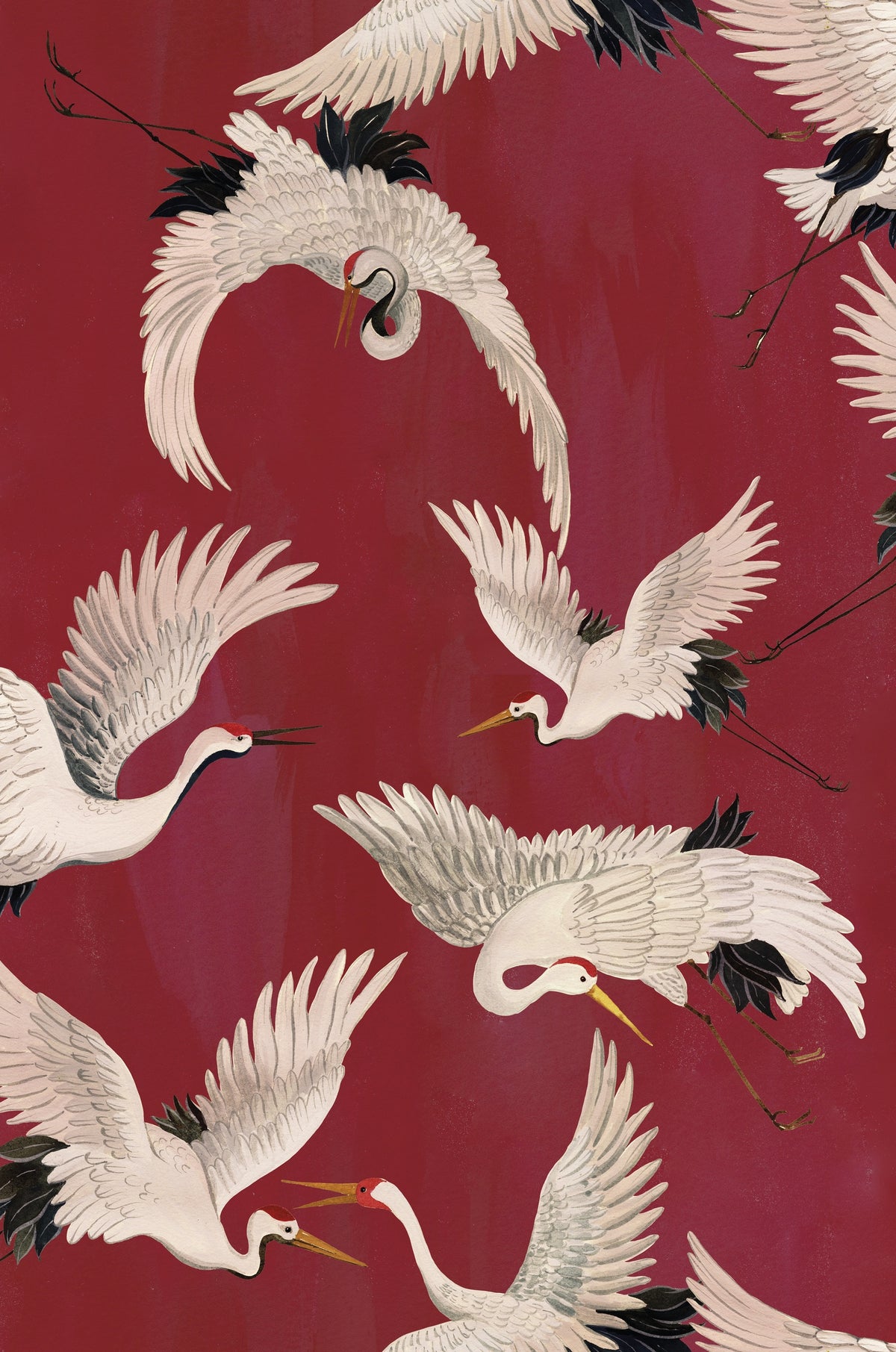 Hookedonwalls Marta Cortese Cranes 37823 behang