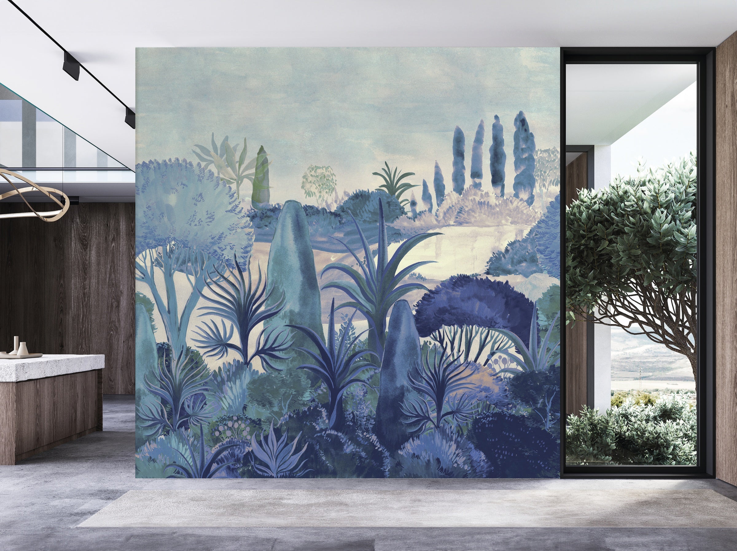 Hookedonwalls Marta Cortese Botanical Landscape 37872 behang sfeerbeeld