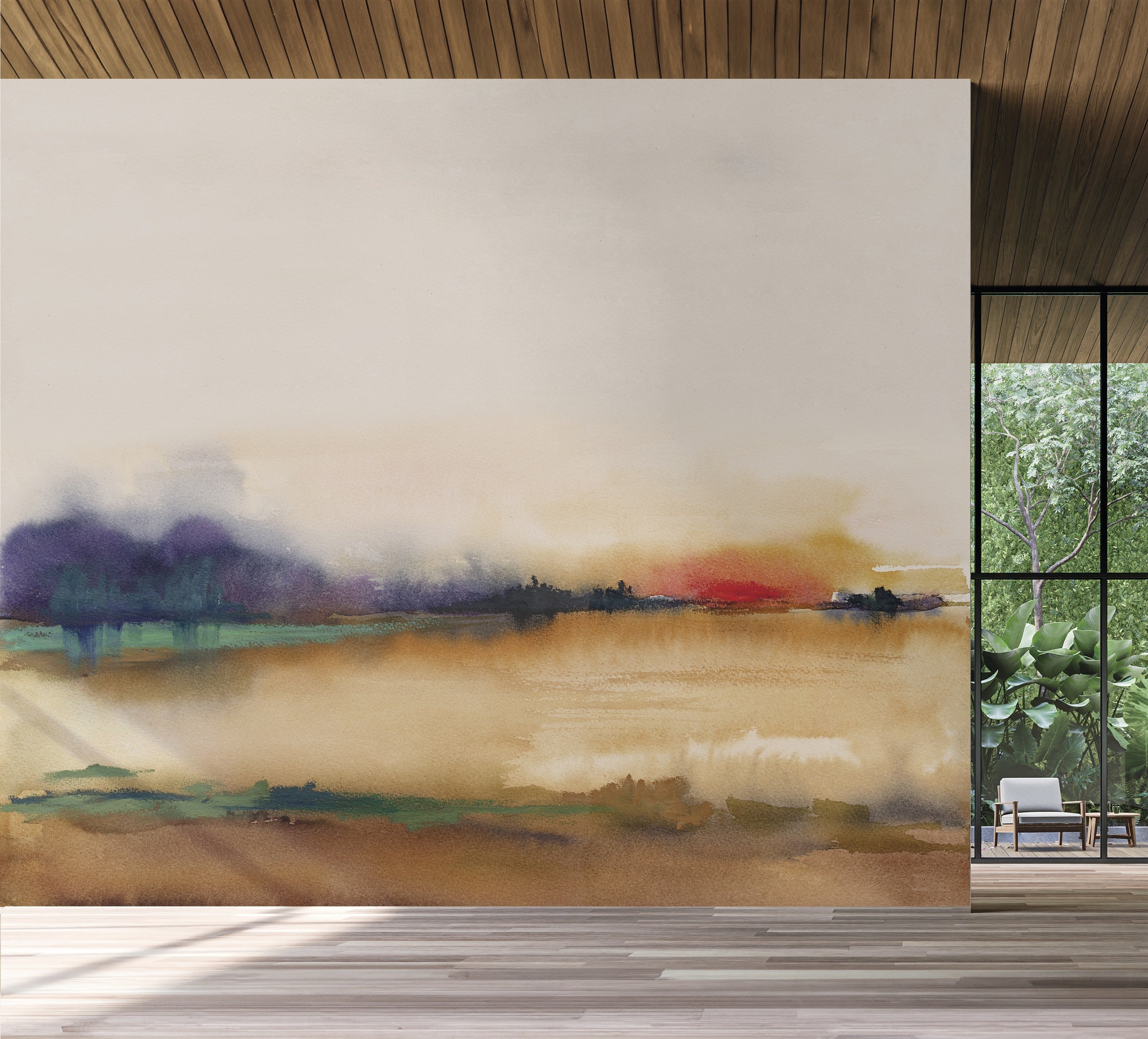 Hookedonwalls Marta Cortese Horizon 37875 behang sfeerbeeld